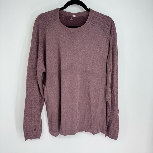 Lululemon Maroon Swifty Tech Men’s Athletic Longsleeve Top - Picture 1 of 5